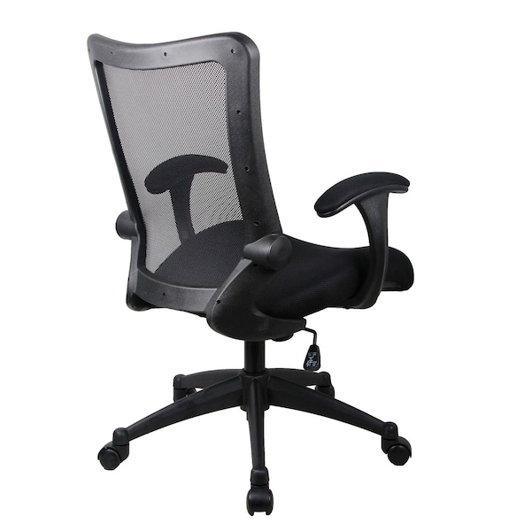 Plexus Collection Mesh Back Task Chair With Arms And Black Base